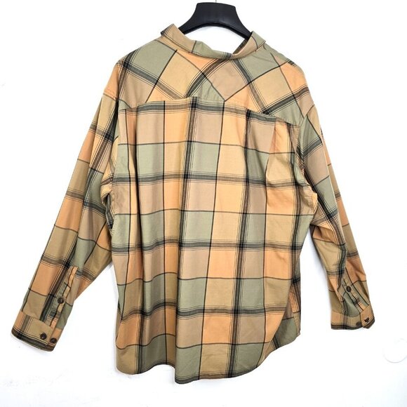 Alaskan Hardgear Men 2XL Relaxed Fit Plaid Khaki Button Front Long Sleeve Shirt - Picture 6 of 10